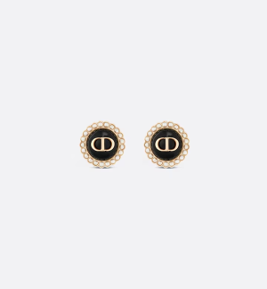 DIOR Petit CD Baroque Stud Earrings
