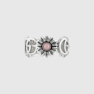 GUCCI DOUBLE G MOTHER OF PEARL RING