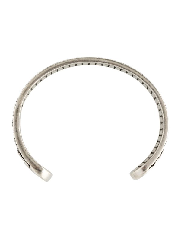 GUCCI Leaf Motif Double G Cuff Bracelet