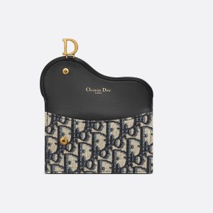 DIOR Saddle Cosmos Zipped Card Holder