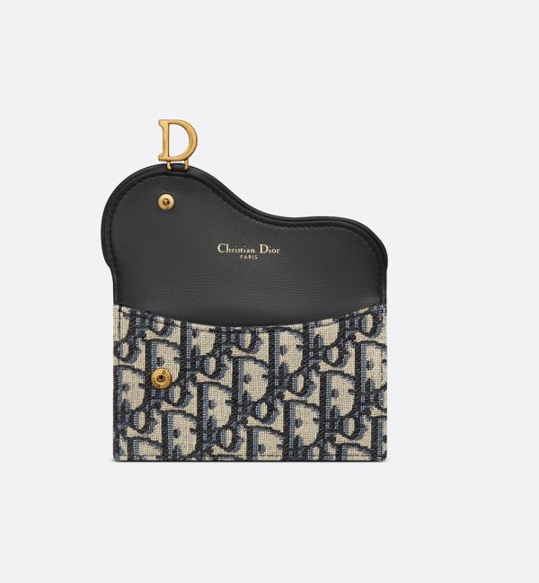 DIOR Saddle Cosmos Zipped Card Holder