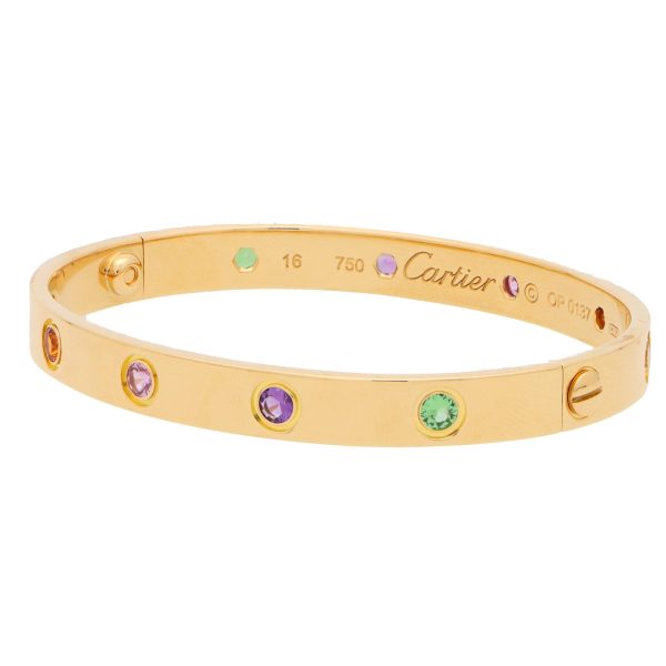 CARTIER Multi Gem Love Bracelet in 18k Yellow Gold