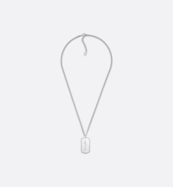 DIOR CD Couture Plate Pendant Necklace