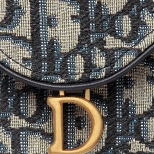 DIOR Saddle Cosmos Zipped Card Holder