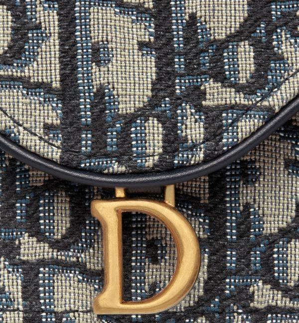 DIOR Saddle Cosmos Zipped Card Holder