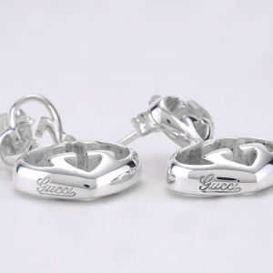 GUCCI Love Britt G Heart Earrings in SiLVer