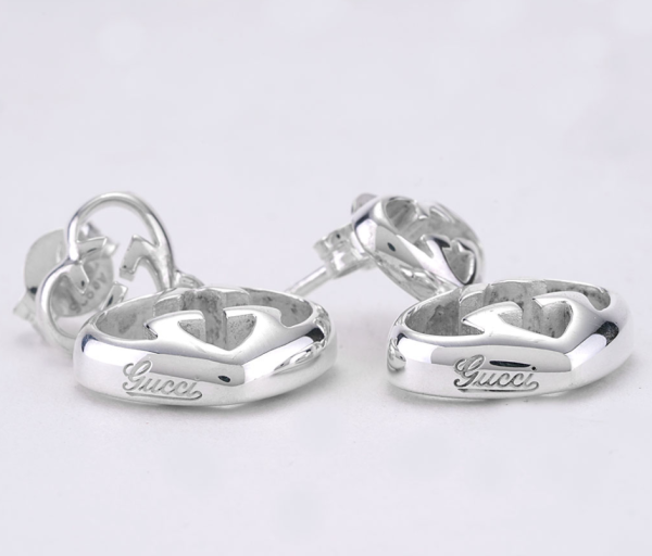 GUCCI Love Britt G Heart Earrings in SiLVer