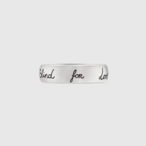 GUCCI BLIND FOR LOVE' RING IN SILVER