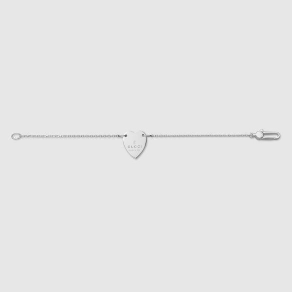 GUCCI TRADEMARK BRACELET WITH HEART PENDANT