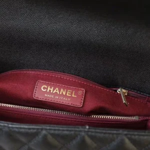 Chanel Large Flap Bag With Top Handle Black For Women, Womens Handbags, Shoulder And Crossbody Bags 11in/28cm A92991