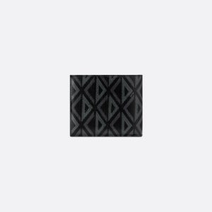 DIOR Bifold Wallet  Black CD Diamond Canvas