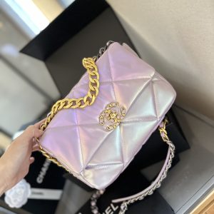 CLASSIC FLAP Small Medium Bag Silver Gold Reverse Hardw