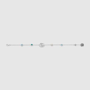 GUCCI DOUBLE G MOTHER OF PEARL BRACELET