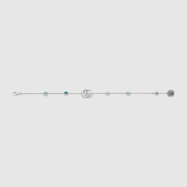 GUCCI DOUBLE G MOTHER OF PEARL BRACELET