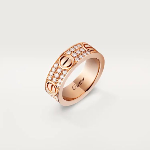 CARTIER LOVE RING, DIAMOND-PAVED