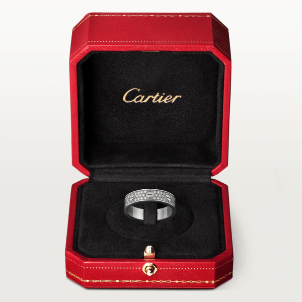 CARTIER LOVE WEDDING BAND, DIAMOND-PAVED