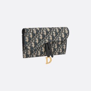 DIOR Long Saddle Wallet with Chain
