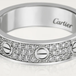 CARTIER LOVE WEDDING BAND, DIAMOND-PAVED