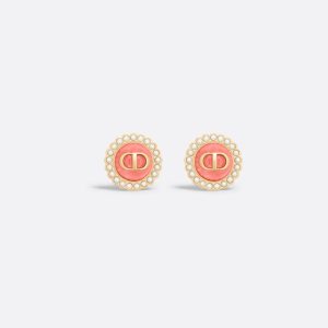 DIOR Petit CD Baroque Stud Earrings