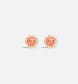 DIOR Petit CD Baroque Stud Earrings