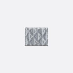 DIOR Wallet with Bill Clip Gray CD Diamond Canvas