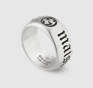 GUCCI Wide 'maison de l'amour' ring