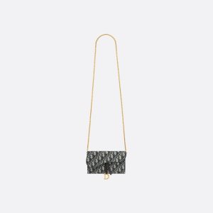 DIOR Long Saddle Wallet with Chain