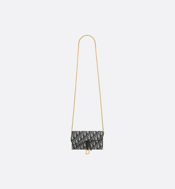 DIOR Long Saddle Wallet with Chain