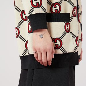 GUCCI TRADEMARK BRACELET WITH HEART PENDANT