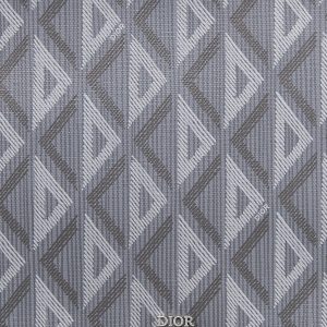 DIOR A5 Pouch Gray Diamond Canvas
