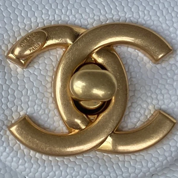 Chanel Mini Flap Bag With Top Handle Gold Hardware White For Women, Women's Handbags, Shoulder Bags 7.9in/20cm AS2431