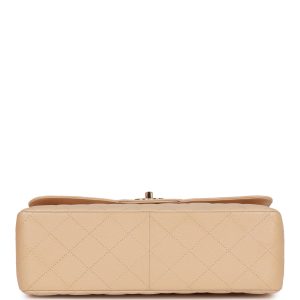 Jumbo Classic Double Flap Bag Beige Caviar Gold Hardware