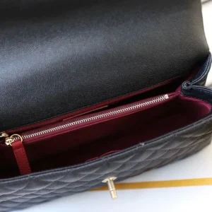 Chanel Large Flap Bag With Top Handle Black For Women, Womens Handbags, Shoulder And Crossbody Bags 11in/28cm A92991