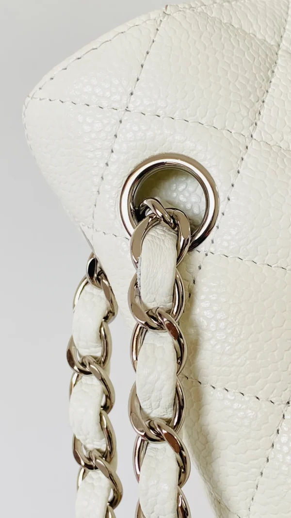 Chanel Small Classic Handbag White For Women, Women's Bags 9.1in/23cm