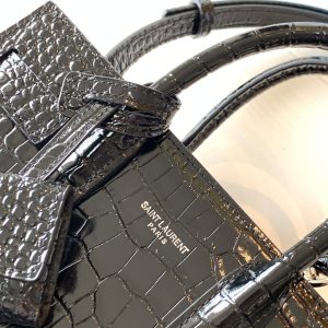 YSL Classic Sac De Jour Nano  In Crocodile Shiny Embossed Leather