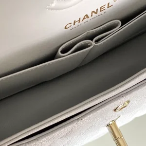 Chanel Classic Handbag 26cm Grey For Women A01112