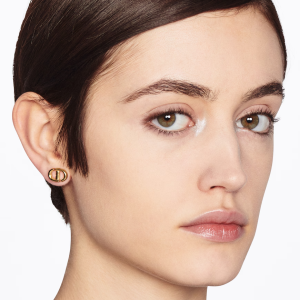 DIOR CD Navy Stud Earrings