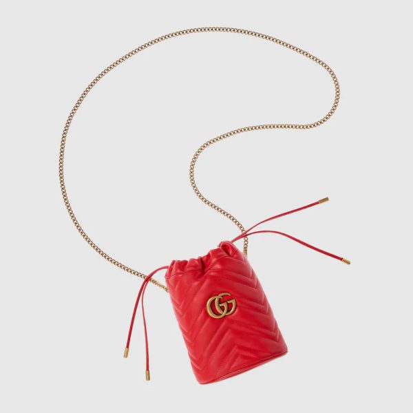 GUCCI MARMONT MATELASSE MINI BUCKET BAG