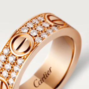 CARTIER LOVE RING, DIAMOND-PAVED