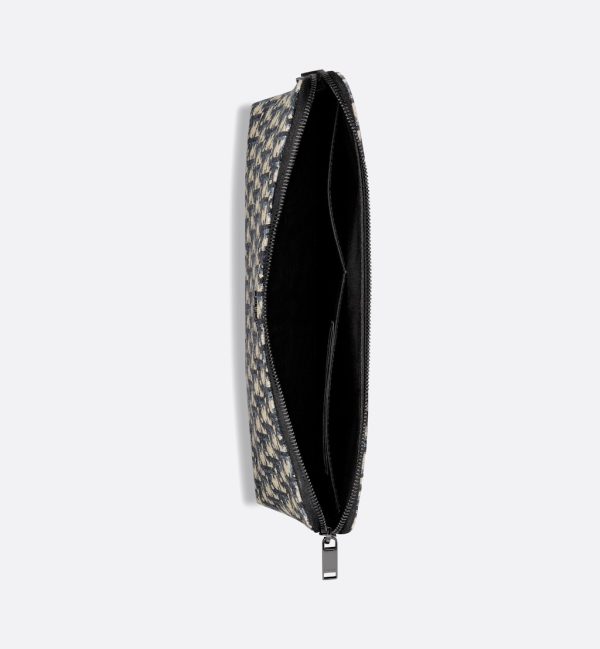 DIOR Pouch Beige and black Oblique jacquard