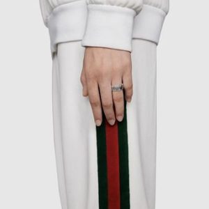GUCCI Wide 'maison de l'amour' ring