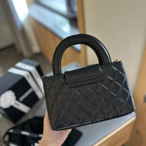 Shiny Aged Calfskin Coral Mini Kelly Shopping Bag