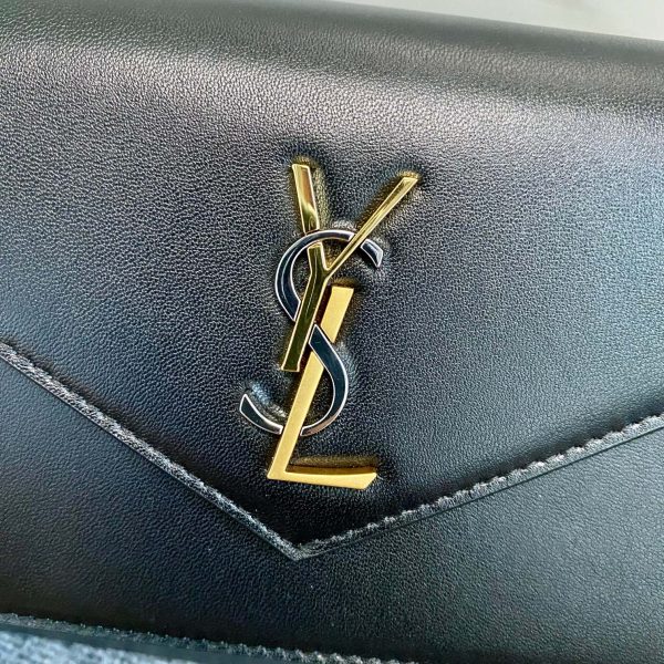 YSL Cassandre Envelope Chain Wallet In Smooth Leather