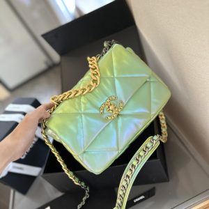 CLASSIC FLAP Small Medium Bag Silver Gold Reverse Hardw