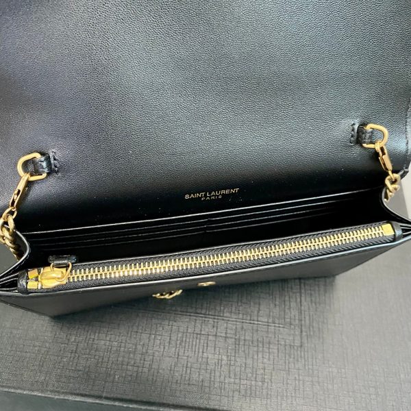 YSL Cassandre Envelope Chain Wallet In Smooth Leather