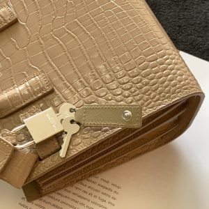 YSL Classic Sac De Jour Nano  In Crocodile Shiny Embossed Leather