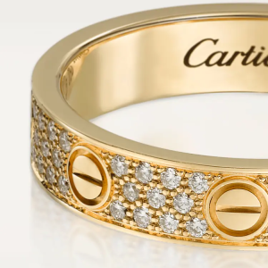 CARTIER LOVE WEDDING BAND, DIAMOND-PAVED