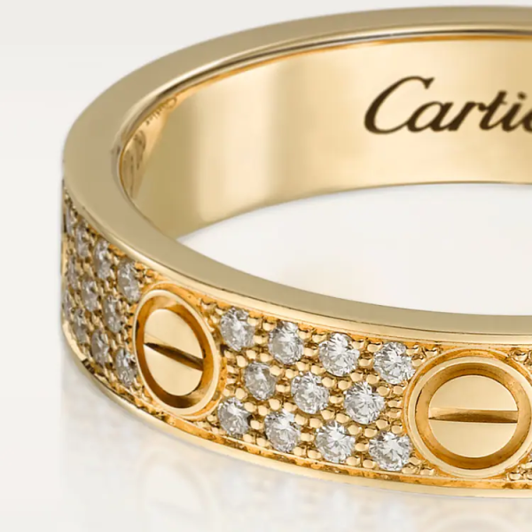 CARTIER LOVE WEDDING BAND, DIAMOND-PAVED
