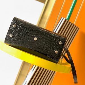YSL Classic Sac De Jour Nano  In Crocodile Shiny Embossed Leather