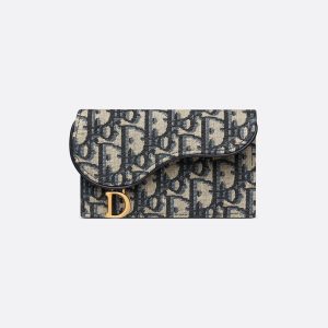 DIOR Saddle Cosmos Zipped Card Holder